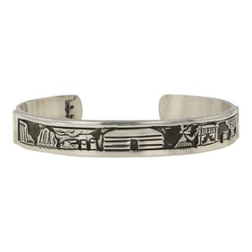 Tillie John Navajo Storyteller Cuff Bracelet