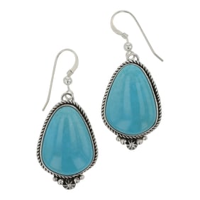 Renell Perry Navajo Compitos Turquoise Earrings