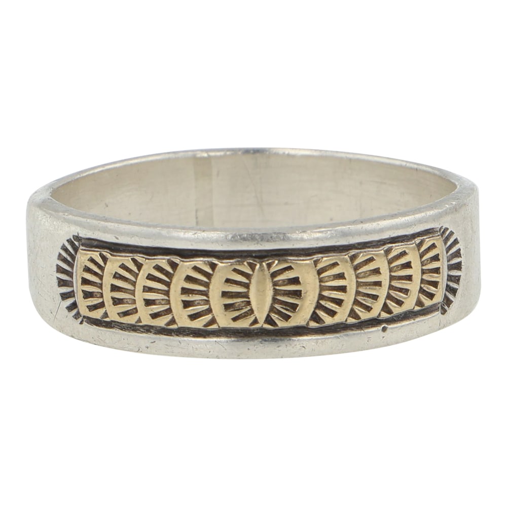 Myron Panteah (1966-2016) Zuni 14k Gold & Sterling Silver Ring (1 of 3)