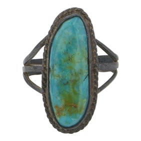 Vintage Navajo Nevada Turquoise Ring