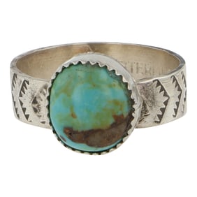 Rick Enriquez Navajo Nevada Turquoise Ring