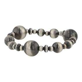 Navajo Oxidized Beads Stretch Bracelet