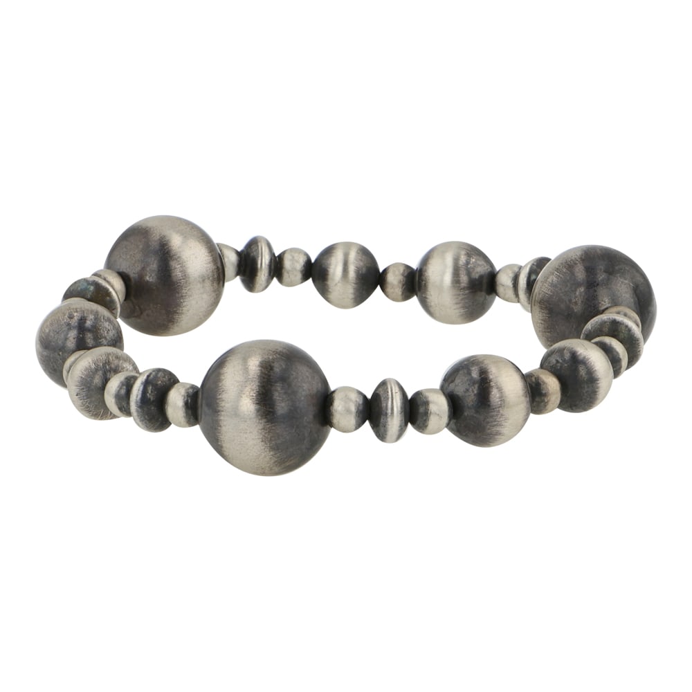 Navajo Oxidized Beads Stretch Bracelet (1 of 3)
