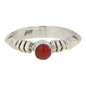 Navajo Mediterranean Coral Ring