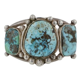 Vintage Navajo Ithaca Peak Turquoise Bracelet