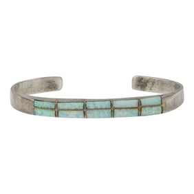 Zuni Synthetic Opal Inlay Bracelet