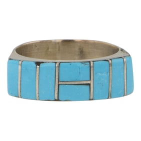 Zuni Turquoise Inlay Ring