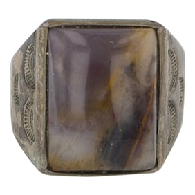 Vintage Fred Harvey Era Petrified Wood Ring