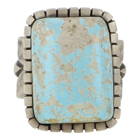 JJ Otero Award Winning Navajo / Hopi Artist Royston Turquoise Large Statement Ring