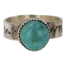 Navajo Compitos Turquoise Ring