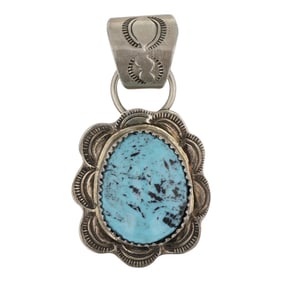 Navajo Compitos Turquoise Pendant