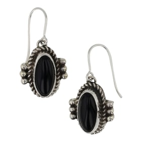 Navajo Black Onyx Earrings