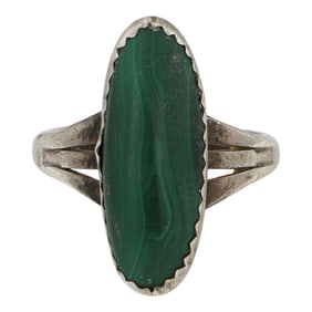 Vintage Navajo Malachite Ring
