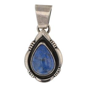 Vintage Navajo Denim Lapis Pendant