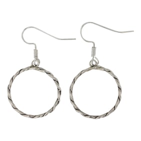 Navajo Twist Wire Hoop Earrings