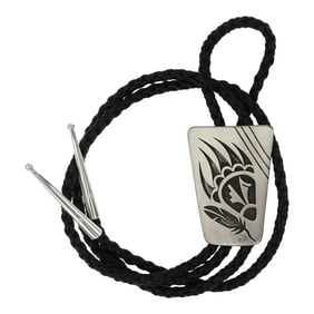 Loren Sakeva Hopi Overlay Bolo Tie