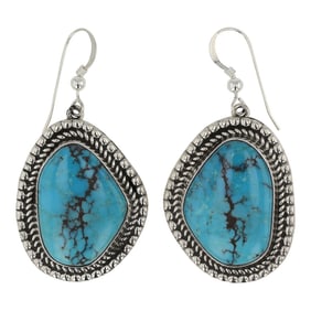 Renell Perry Navajo Lone Mountain Turquoise Earrings
