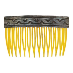 Vintage Navajo Plain Silver Hair Barrette