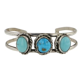 Gilbert Nez Navajo Kingman Turquoise Bracelet