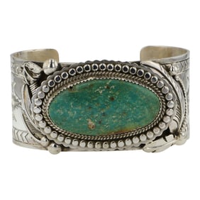 Joe Piaso JR. Navajo Royston Turquoise Bracelet