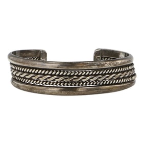 Vintage Navajo Half Round Wires Cuff Bracelet
