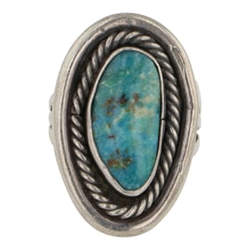 Vintage Navajo Nevada Turquoise Ring