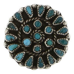Zuni Turquoise Cluster Ring