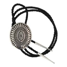 Navajo Stamp-Work Bolo Tie