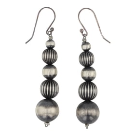Navajo Oxidized Beads Earrings