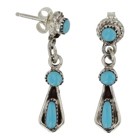 Navajo Kingman Turquoise Earrings