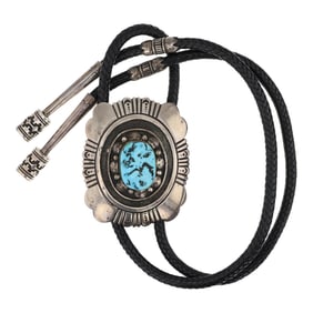 Vintage Thomas Singer (Tommy Singer) Sleeping Beauty Turquoise Bolo Tie