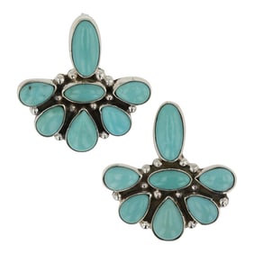 Navajo Compitos Turquoise Earrings