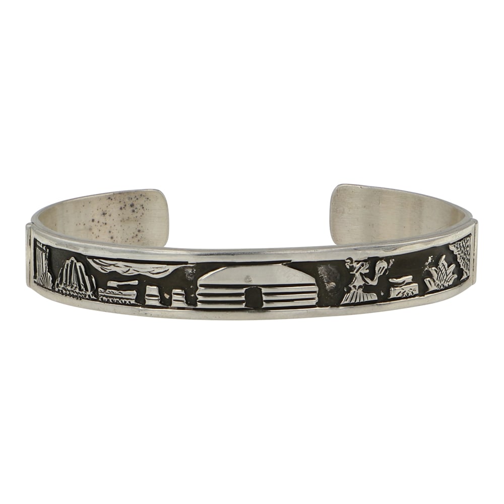 Tillie John Navajo Story Teller Cuff Bracelet (1 of 4)
