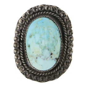Vintage Navajo Nevada Turquoise Ring