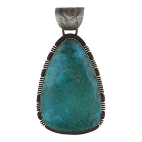 Pete Sanchez Isleta Blue Ridge Turquoise Pendant