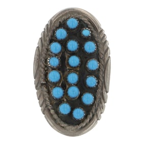Vintage Navajo Kingman Turquoise Ring