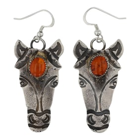 Kevin Billah Navajo Amber Earrings