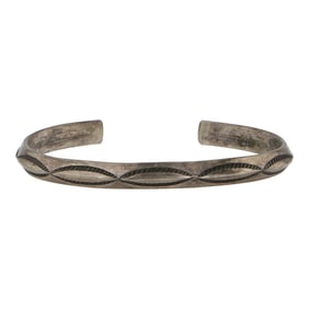 Vintage Navajo Triangle Wire Cuff Bracelet