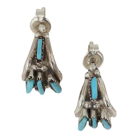 Zuni Turquoise Needlepoint Earrings