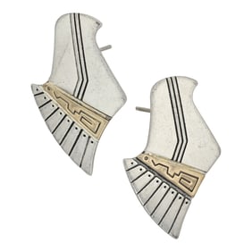 Relios Jewelry Carolyn Pollack Southwest Shop 14K Gold & Sterling Silver Earrings