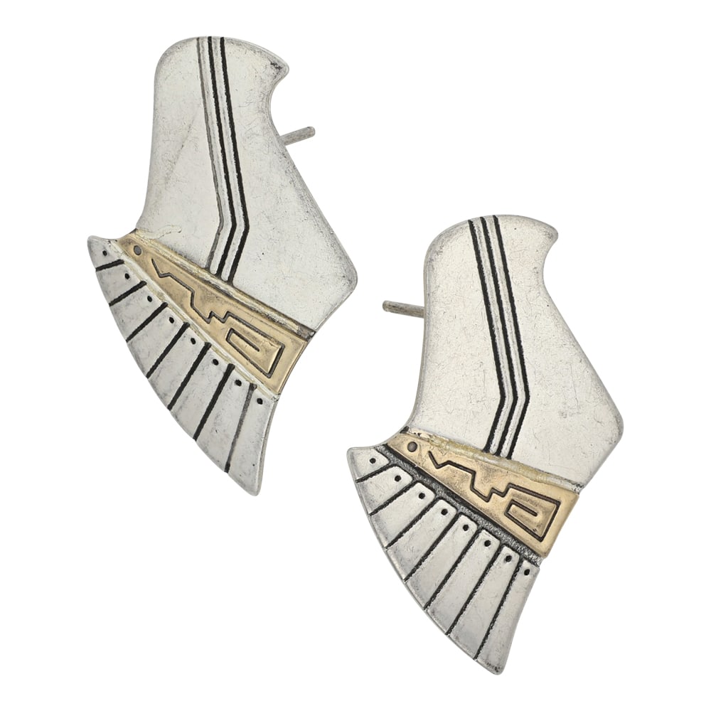 Relios Jewelry Carolyn Pollack Southwest Shop 14K Gold & Sterling Silver Earrings (1 of 2)