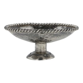 Vintage Navajo Sterling Silver Small Display Bowl