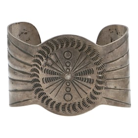 Vintage Navajo Plain Silver Cuff Bracelet