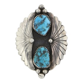 Vintage Navajo Kingman Turquoise Ring
