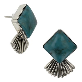 Navajo Compitos Turquoise Earrings