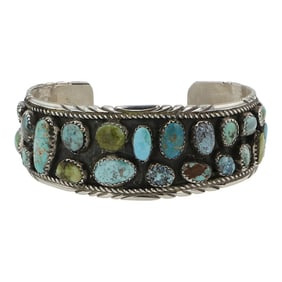 Navajo Nevada Turquoise Cuff Bracelet