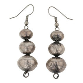 Vintage Navajo Graduated Beads Earrings