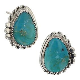 Navajo Blue Ridge Turquoise Earrings
