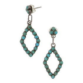 Vintage Zuni Turquoise Earrings