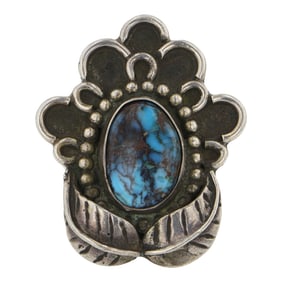 Vintage Navajo Bisbee Turquoise Ring
